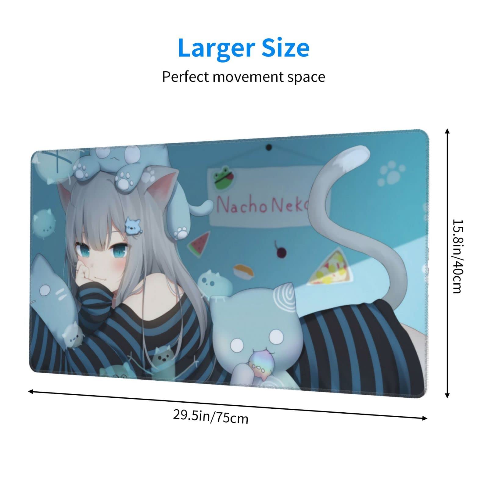 Amazon.co.jp：マウスパッド 大型 猫羽 雫 おしゃれ ゲーム用